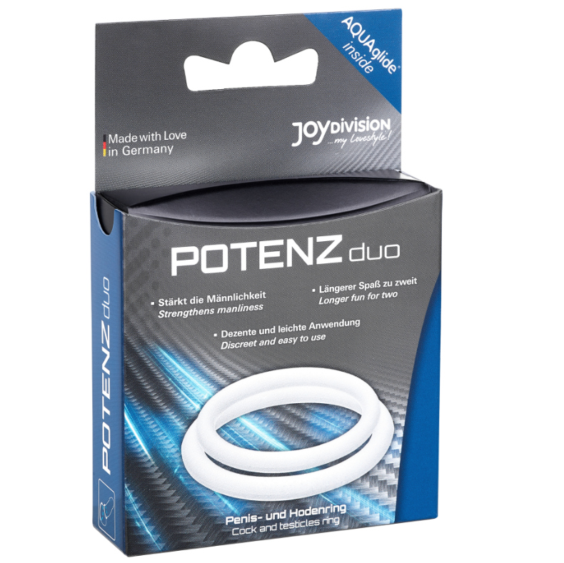 JOYDIVISION POTENZDUO - ANELLI BIANCO - M – Cockring senza vibrazione – foto 3