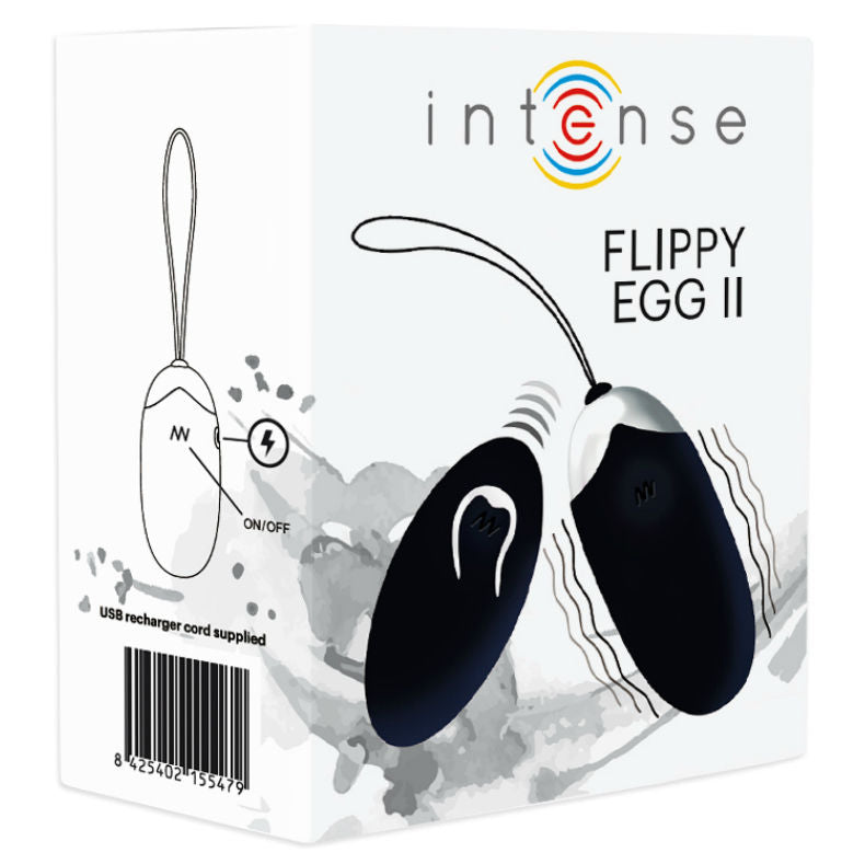 INTENSE - UOVO VIBRANTE FLIPPY II CON TELECOMANDO NERO – Telecomando – foto 5