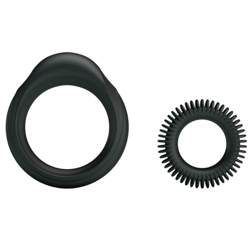 BAILE - KIT 2 ANELLI IN SILICONE RING MANHOOD – Cockring senza vibrazione – foto 2