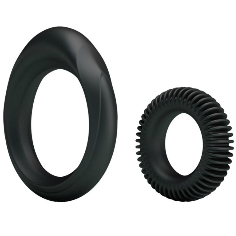 BAILE - KIT 2 ANELLI IN SILICONE RING MANHOOD – Cockring senza vibrazione