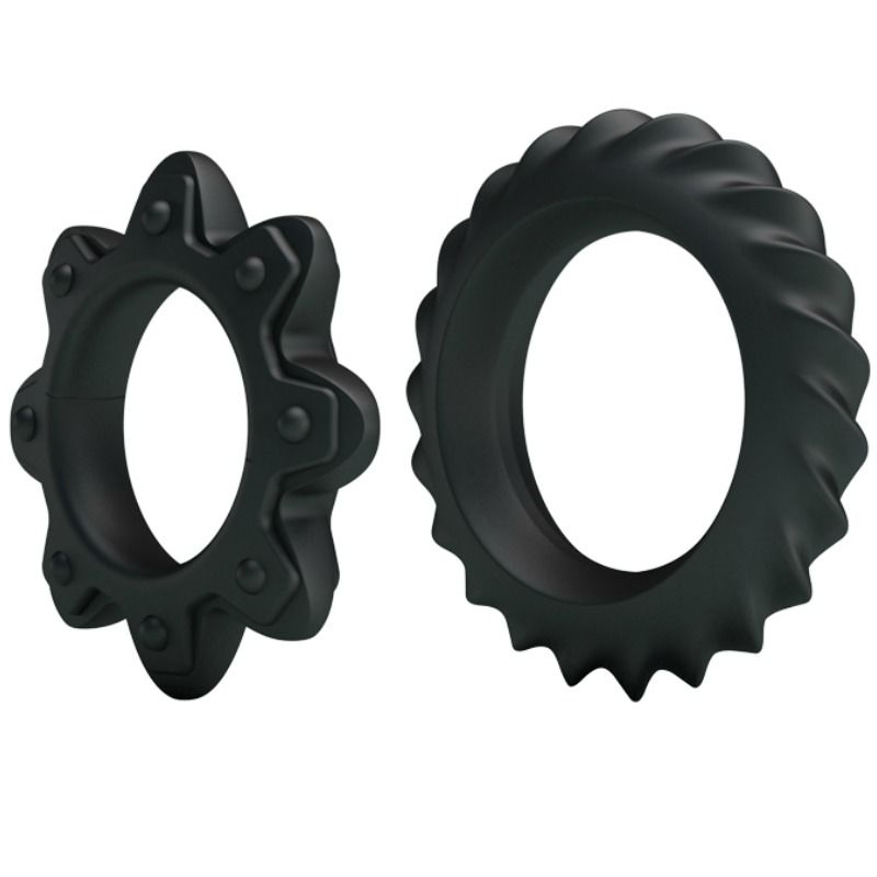 BAILE - KIT 2 ANELLI FIORITI IN SILICONE – Cockring senza vibrazione
