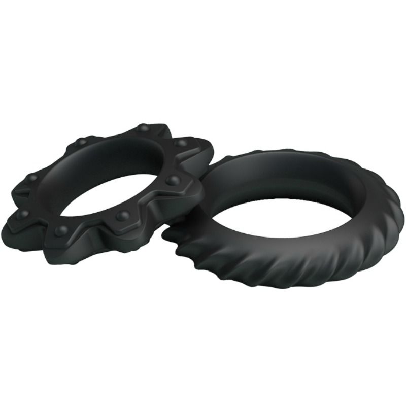 BAILE - KIT 2 ANELLI FIORITI IN SILICONE – Cockring senza vibrazione – foto 4