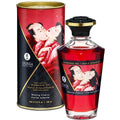 SHUNGA - OLIO DA MASSAGGIO EFFETTO CALORE SAPORE INTENSO DI CILIEGIA 100 ML – Con effetto termico