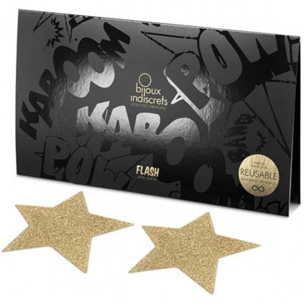 BIJOUX INDISCRETS - COPRI CAPEZZOLI FLASH GOLDEN STAR – Fodere – foto 4