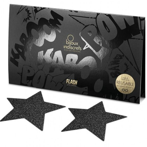 BIJOUX INDISCRETS - CAPPUCCI PER CAPEZZOLI INDISCRETI BLACK STAR FLASH – Fodere – foto 3