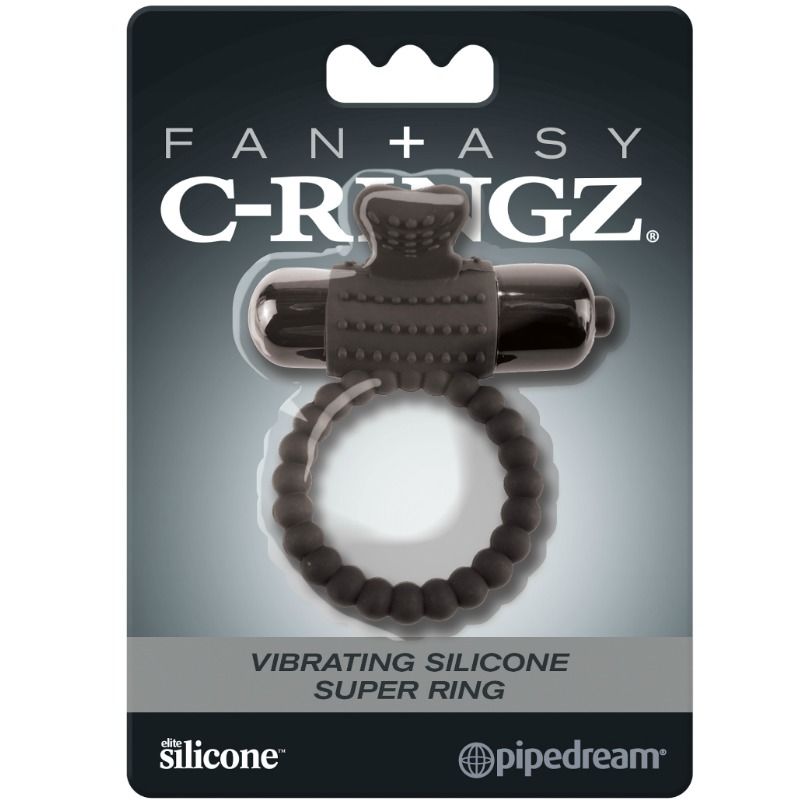 FANTASY C-RINGZ - ANELLO VIBRANTE IN SILICONE NERO – Cockring con vibrazione – foto 3