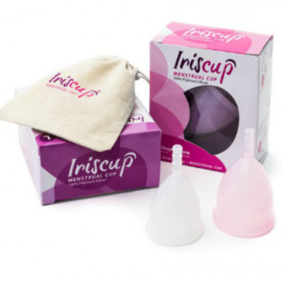 IRISCUP - COPPA MESE GRANDE ROSA + SACCHETTO STERILIZZATORE GRATUITO – Coppa vaginale – foto 3