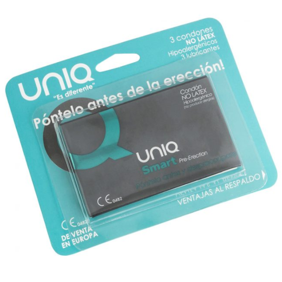UNIQ - SMART LATEX FREE PRE-ERECTION CONDOMS 3 UNITS – Senza latex – foto 2