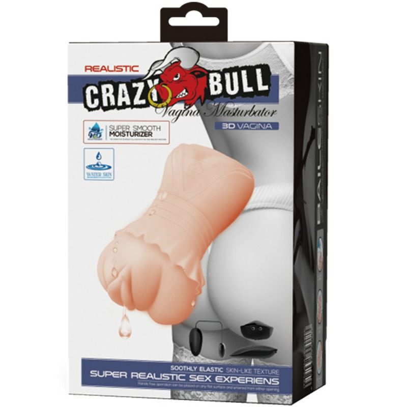 CRAZY BULL - MASTURBADOR VAGINA CON PELLE ACQUATA CON PROIETTILI VIBRANTI – Proiettili vibranti – foto 9