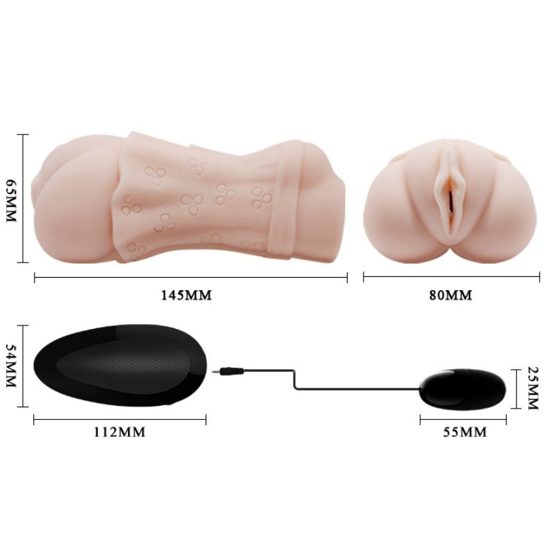 CRAZY BULL - MASTURBADOR VAGINA CON PELLE ACQUATA CON BULLET VIBRANTE 2 – Proiettili vibranti – foto 6