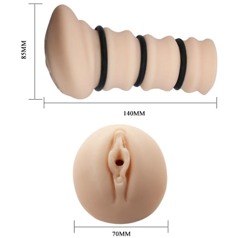CRAZY BULL - MASTURBADOR CON ANELLI VAGINA MODELLO 2 – Vagine con vibrazione – foto 5