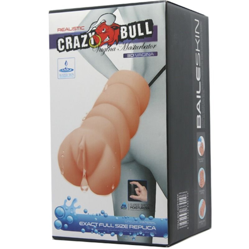 CRAZY BULL - MASTURBADOR PELLE ACQUA MODELLO VAGINA 3 – Vagine con vibrazione – foto 7
