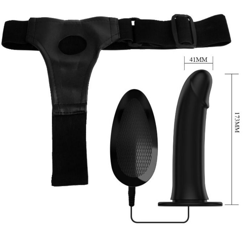 PRETTY LOVE - VITO STRAP ON CON DILDO CAVO E VIBRAZIONE 17.3 CM – Estensore del pene con imbracatura – foto 5