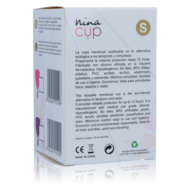 NINA KIKÍ - COPPA MESTRUALE ROSA - TAGLIA S – Coppa vaginale – foto 4