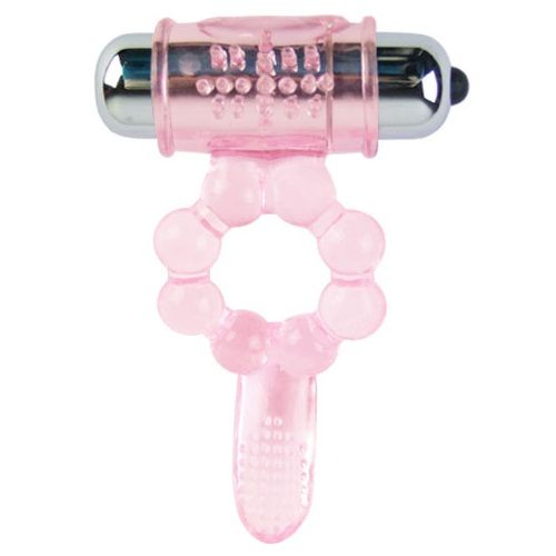 BAILE - ANELLO IN SILICONE 10 RITMI DI LINGUA CON VIBRAZIONE ROSA – Cockring con vibrazione – foto 3
