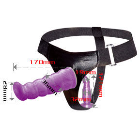 BAILE - PETTORINA ANALE E VAGINALE FEMMINILE LILLA PUNTO G 17 CM – Imbracature senza vibrazioni – foto 2