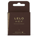 LELO - PRESERVATIVI ESAGONALI RESPECT XL CONFEZIONE DA 3 – Taglia XL (grande)