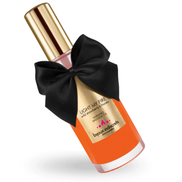 BIJOUX INDISCRETS - OLIO DA MASSAGGIO EFFETTO CALDO AROMA FRAGOLA – Con effetto termico