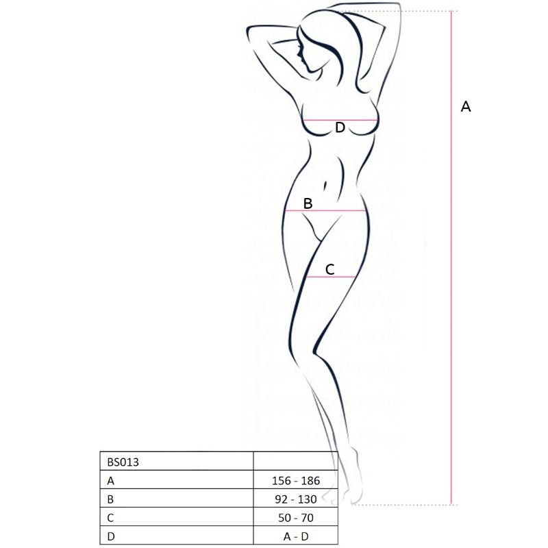 PASSION - WOMAN BS013 BODYSTOCKING NERO TAGLIA UNICA – Bodystocking – foto 2