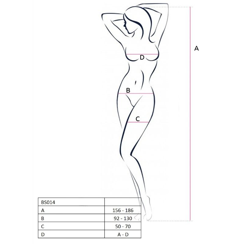 PASSION - WOMAN BS014 BODYSTOCKING BIANCO TAGLIA UNICA – Bodystocking – foto 2