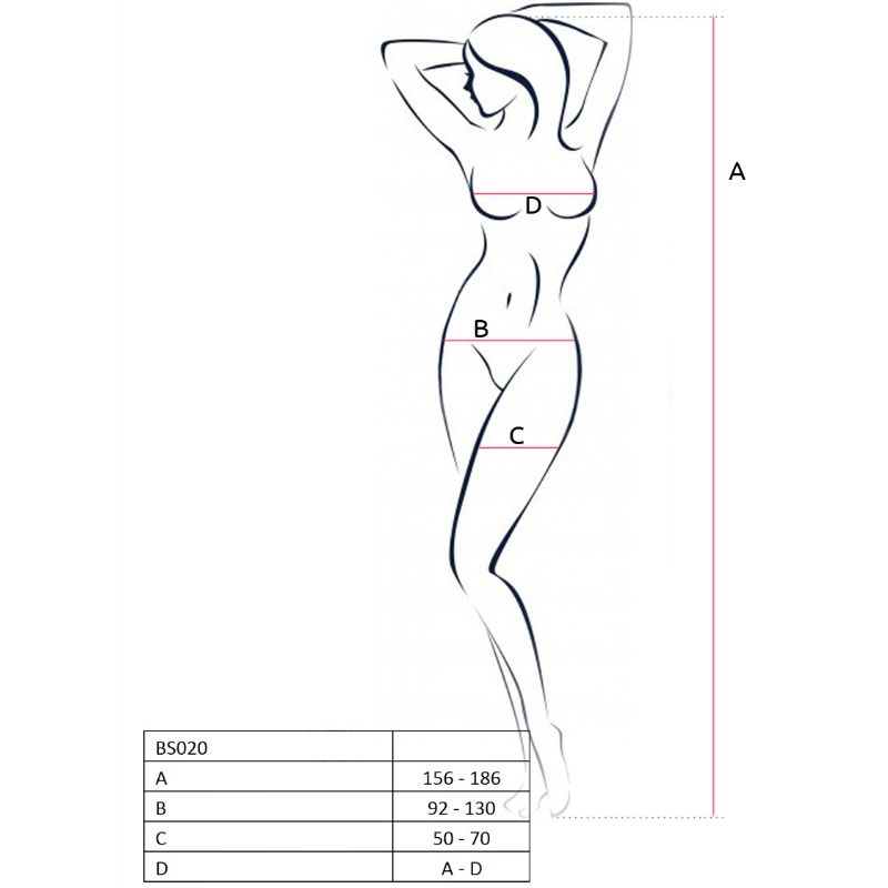 PASSION - WOMAN BS020 BODYSTOCKING NERO TAGLIA UNICA – Bodystocking – foto 2
