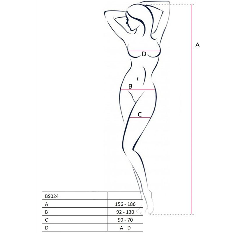 PASSION - DONNA BS024 BODYSTOCKING NERO TAGLIA UNICA – Bodystocking – foto 3