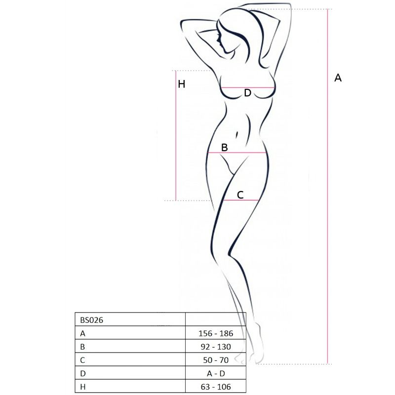 PASSION - WOMAN BS026 BODYSTOCKING ABITO BIANCO STILE TAGLIA UNICA – Abiti sexy – foto 2