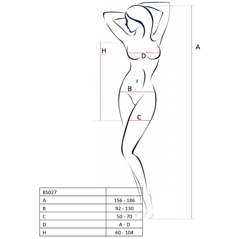PASSION - WOMAN BS027 BODYSTOCKING ABITO BIANCO STILE TAGLIA UNICA – Abiti sexy – foto 2