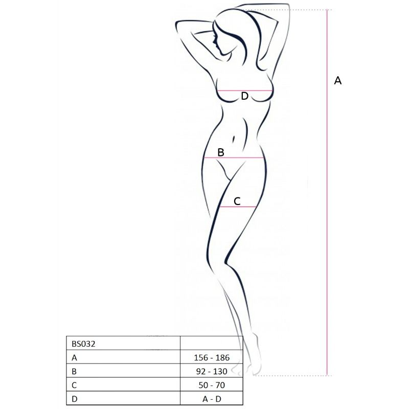 PASSION - WOMAN BS032 BODYSTOCKING ROSSO TAGLIA UNICA – Bodystocking – foto 2