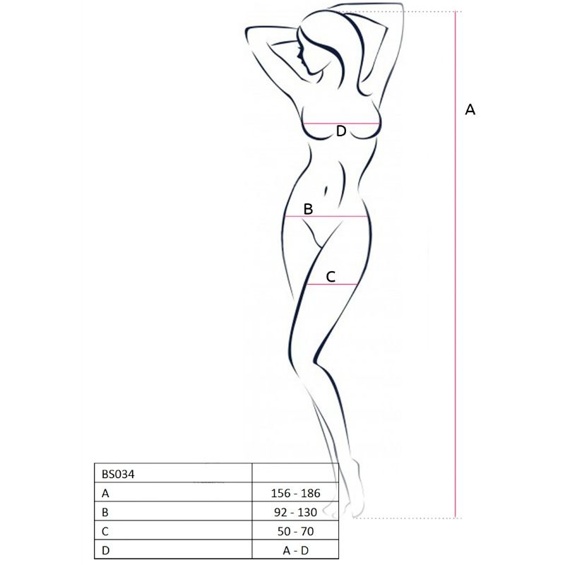 PASSION -DONNA BS034 BODYSTOCKING NERO TAGLIA UNICA – Bodystocking – foto 3