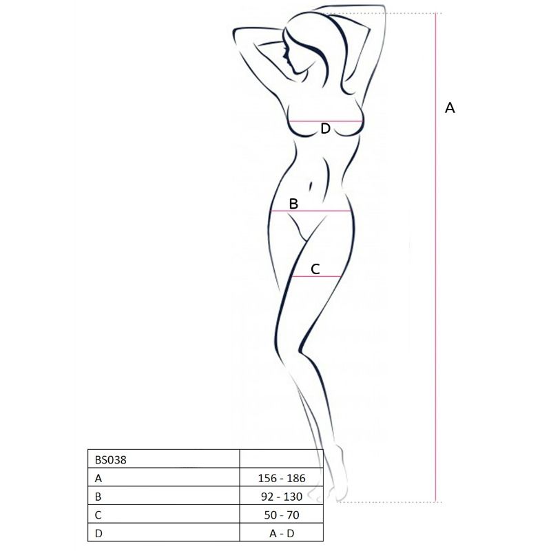 PASSION - WOMAN BS038 BODYSTOCKING BIANCO TAGLIA UNICA – Bodystocking – foto 2