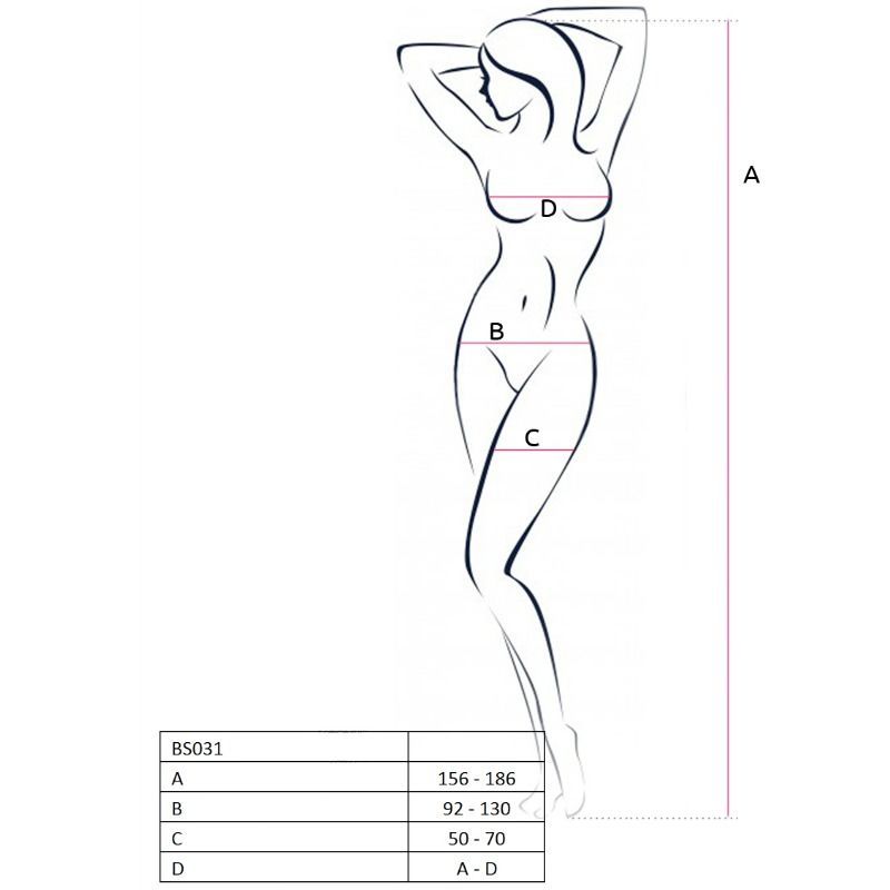 PASSION - WOMAN BS031 BODYSTOCKING ROSSO TAGLIA UNICA – Bodystocking – foto 2