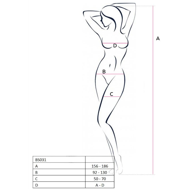 PASSION - DONNA BS031 BODYSTOCKING NERO TAGLIA UNICA – Bodystocking – foto 3
