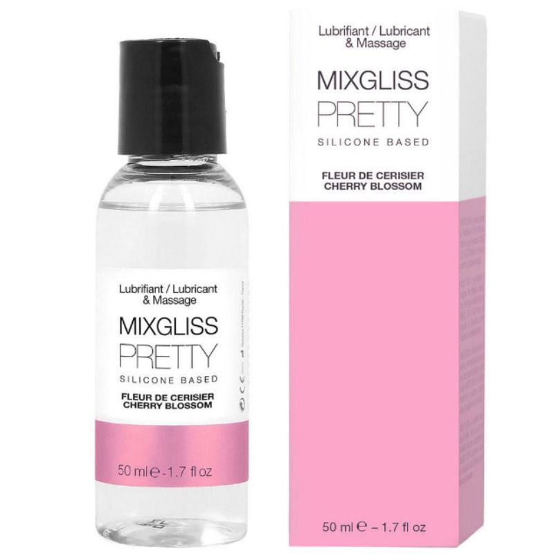 MIXGLISS - LUBRIFICANTE AL SILICONE PRETTY FIORE DI CILIEGIO 50 ML – Con sapori deliziosi