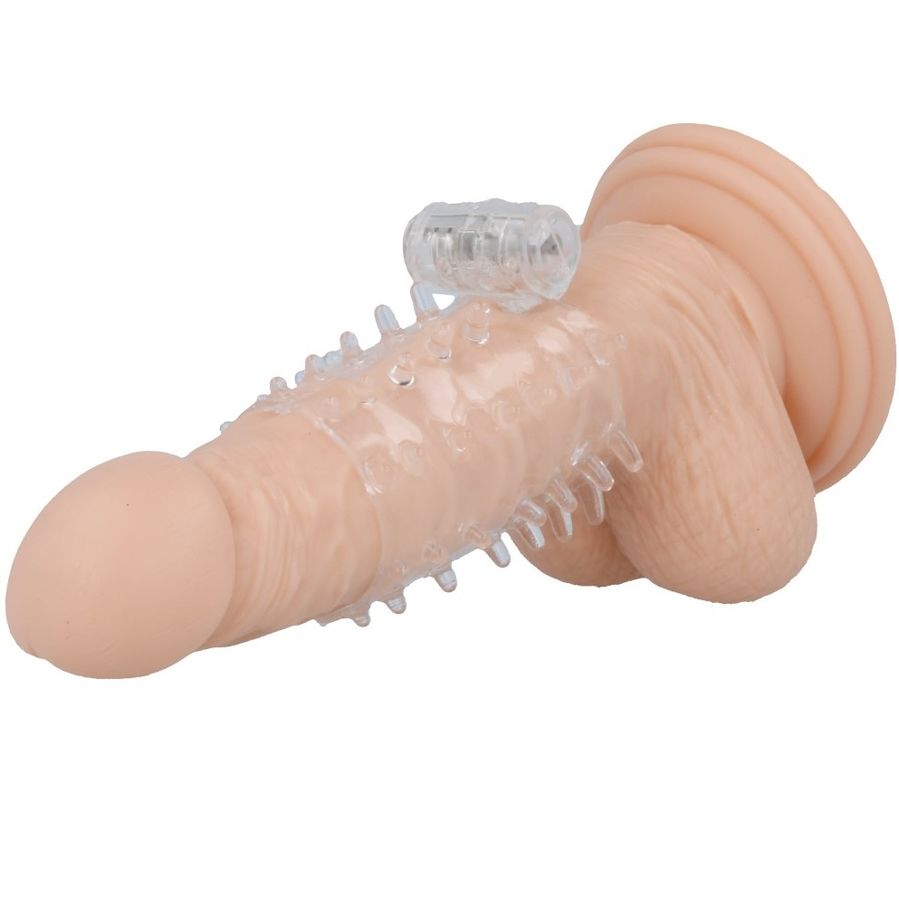 CASUAL LOVE - COPERTURA PER PENE VIBRATORE TRASPARENTE CON ANELLO – Manicotti per pene senza estensione – foto 2