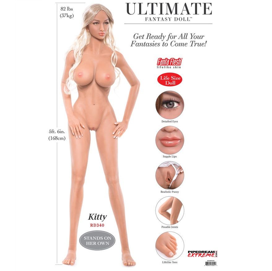 EXTREME TOYZ - PIPEDREAM EXTREME ULTIMATE FANTASY BAMBOLE KITTY 168 CM – Dimensioni reali delle bambole – foto 13