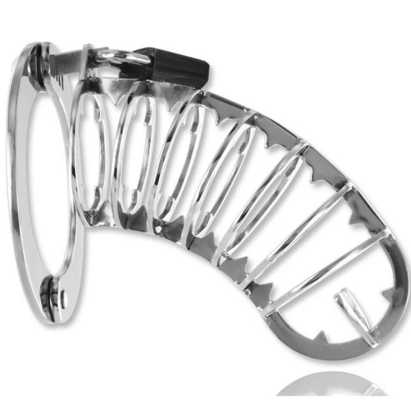 METAL HARD - GABBIA PER PENE METALLICA CON CHIUSURA DI SICUREZZA 14 CM – Gabbie per pene BDSM