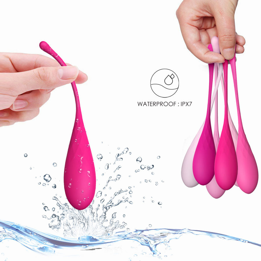 LESLIE - SET PER ALLENAMENTO MUSCOLI PELVICI  KEGEL FIT 6 PEZZI – Sfere di silicone – foto 5