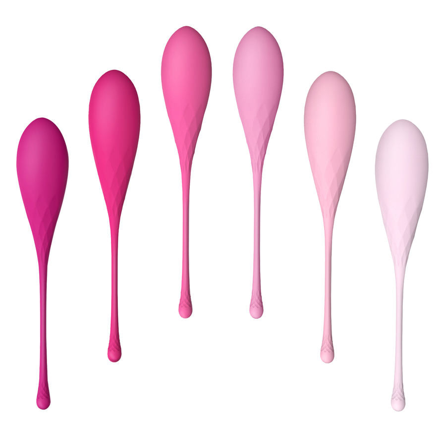 LESLIE - SET PER ALLENAMENTO MUSCOLI PELVICI  KEGEL FIT 6 PEZZI – Sfere di silicone – foto 6