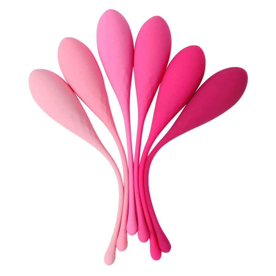 LESLIE - SET PER ALLENAMENTO MUSCOLI PELVICI  KEGEL FIT 6 PEZZI – Sfere di silicone – foto 11
