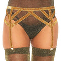 LEG AVENUE - CINTURINO ELASTICO IN LUREX TAGLIA UNICA – Giarrettiere