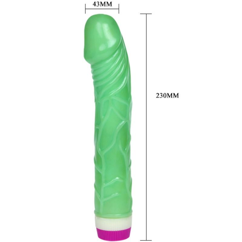 BAILE - VIBRATORE ONDE DI PIACERE 23 CM VERDE – Vibratori realistici – foto 7