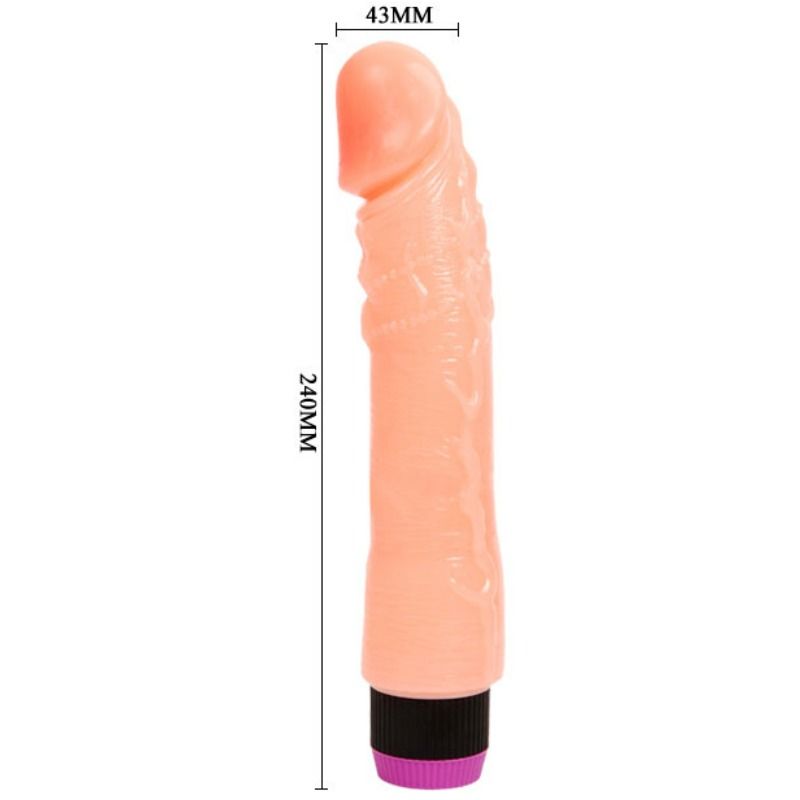 BAILE - VIBRATORE REALISTICO FLESSIBILE NATURALE 24 CM – Vibratori realistici – foto 5