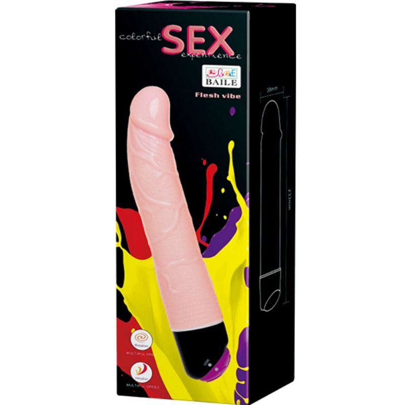 BAILE - VIBRAZIONE E ROTAZIONE SESSUALE COLORATA 24 CM – Vibratori realistici – foto 8