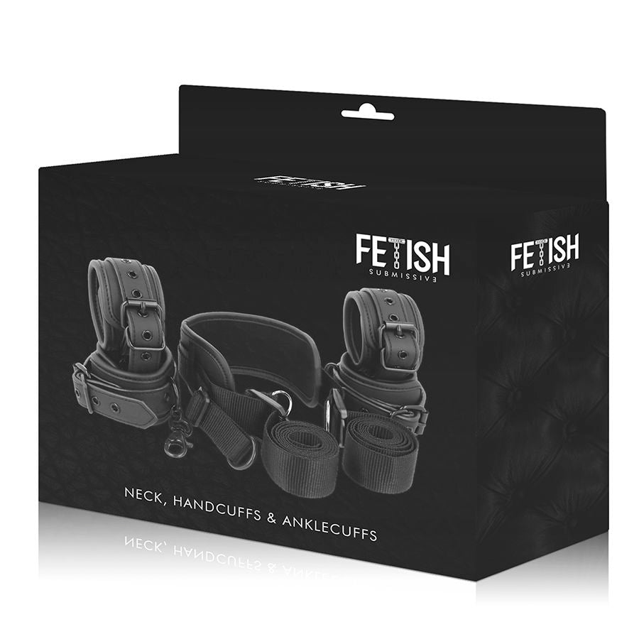 FETISH SUBMISSIVE - POSIZIONE MASTER CON 4 MANETTE RIVESTITE IN NOPRENE – Sistemare le manette – foto 11