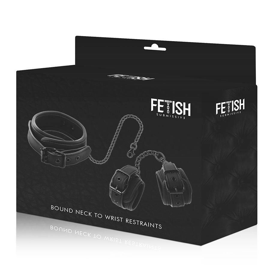 FETISH SUBMISSIVE - COLLANA E MANETTE IN PELLE VEGANA CON FODERA IN NOPRENE – Mogli – foto 10