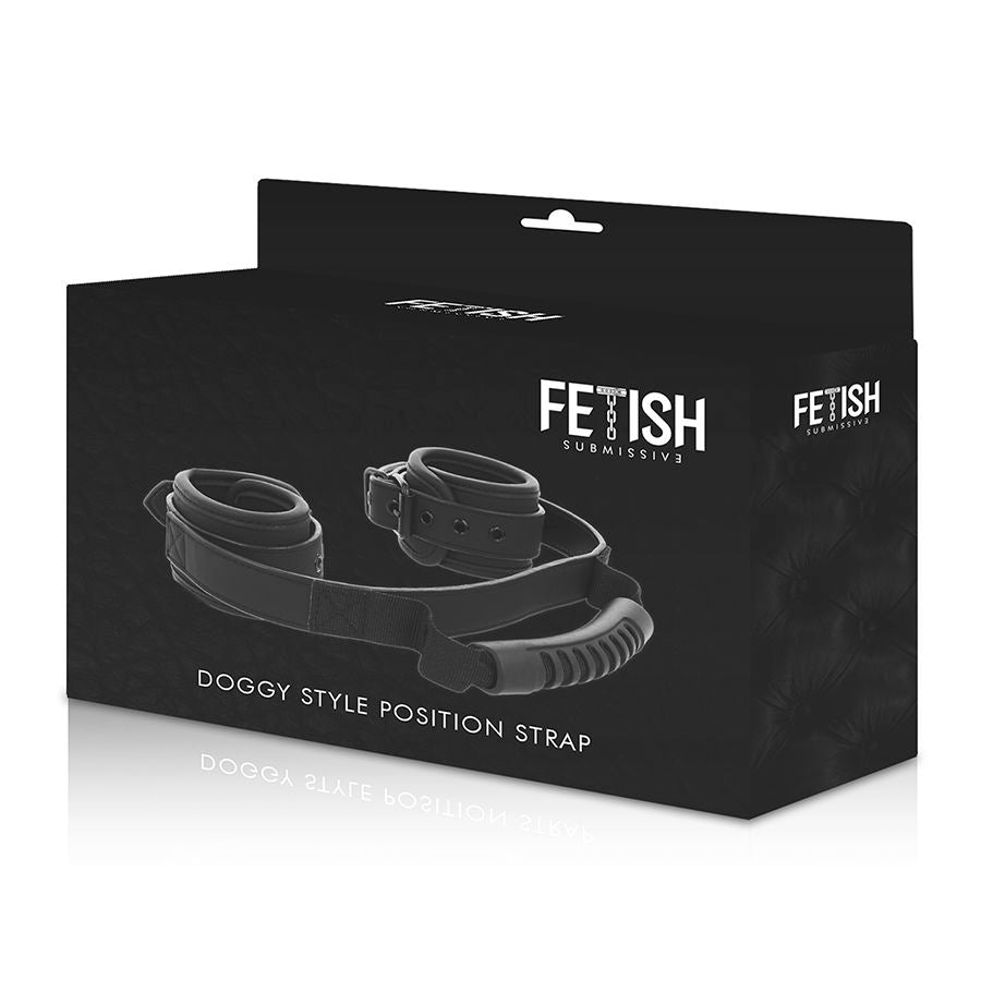 FETISH SUBMISSIVE - MANETTE CON FODERA IN NOPRENE E MANIGLIA – Sistemare le manette – foto 10