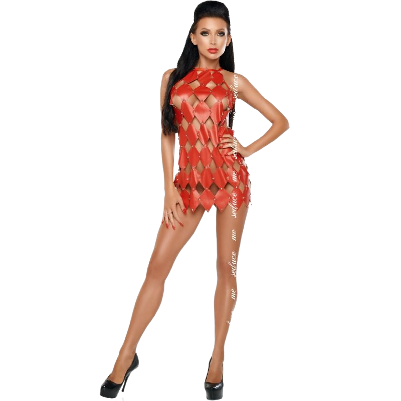ME-SEDUCE - GWEN VESTITO SCHIENA NUDA ROSSO S/M – Abiti sexy