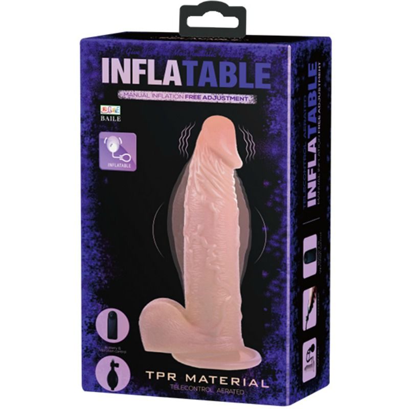 BAILE - DILDO VIBRANTE E GONFIABILE REALISTICO – Telecomando – foto 8