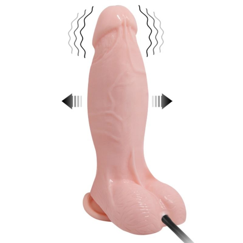 BAILE - DILDO VIBRANTE E GONFIABILE REALISTICO 18.8 CM – Telecomando – foto 2